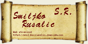 Smiljko Rusalić vizit kartica